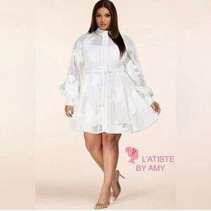 ❤️NEW L’atise by Amy Plus Size Cotton Blend Mini Dresses